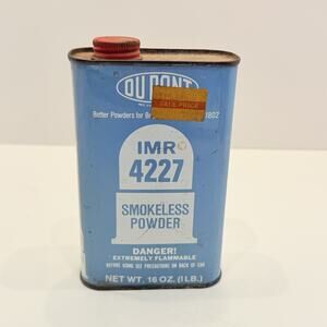Vintage DuPont IMR 4227 EMPTY Gun Powder Tin Gunpowder